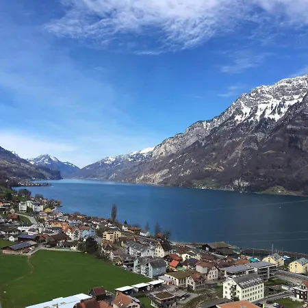 Walensee Lakeside With Cable Car To Flumserberg