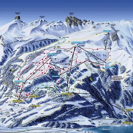 Walensee Lakeside With Cable Car To Flumserberg * Unterterzen