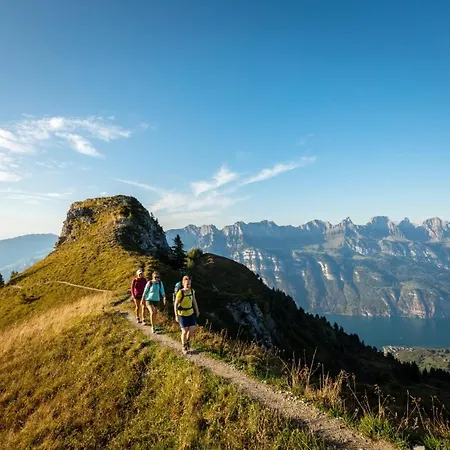 Walensee Lakeside With Cable Car To Flumserberg Unterterzen